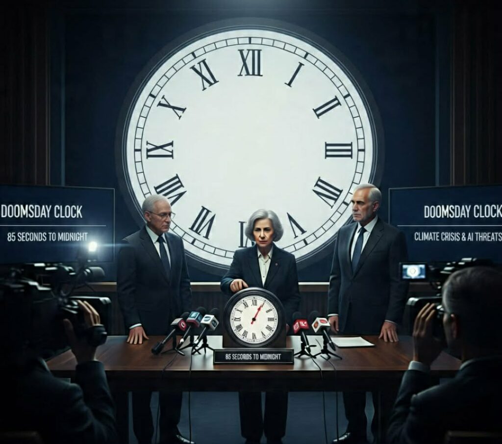 മനുഷ്യരാശിയുടെ നിലനിൽപ്പ് അപകടത്തിൽ? ഡൂംസ്‌ഡേ ക്ലോക്ക് അർദ്ധരാത്രിയിലേക്ക് കൂടുതൽ അടുത്തു. മാറേണ്ടത് നമ്മളാണ്.