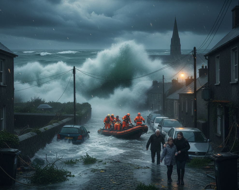 അയർലൻഡിൽ ‘സ്റ്റോം ചന്ദ്ര’ വിതച്ച നാശം: മലയാളി കുടുംബങ്ങളുൾപ്പെടെയുള്ളവരെ മാറ്റിപ്പാർപ്പിച്ചു.