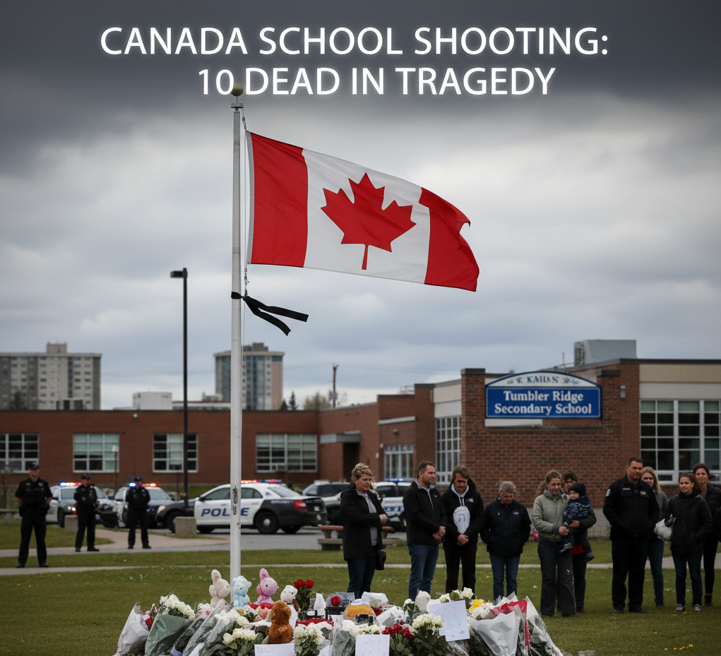 കാനഡയിൽ സ്കൂളിൽ വെടിവെയ്പ്പ്: അക്രമിയടക്കം 10 മരണം; നടുക്കം മാറാതെ ടംബ്ലർ റിഡ്ജ്.