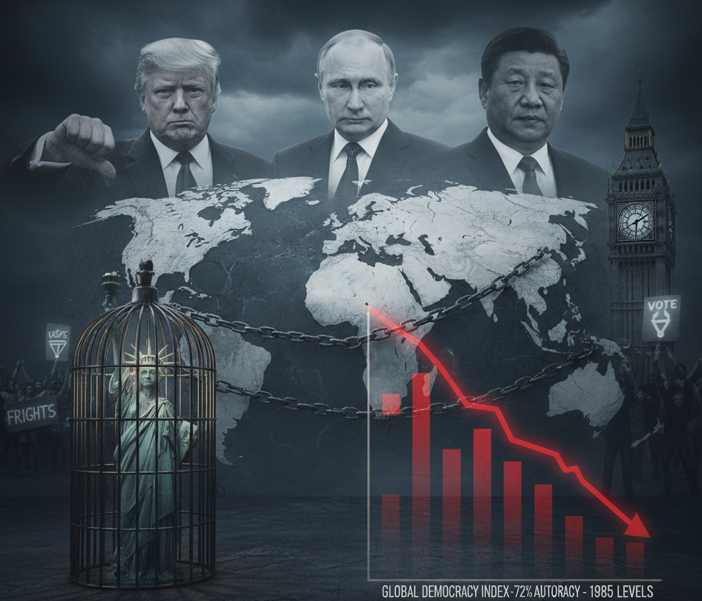 ലോകം 1985-ലേക്ക് പിന്നോട്ട്; ജനാധിപത്യം തകരുന്നു, ട്രംപിനെതിരെ കടുത്ത വിമർശനവുമായി ഹ്യൂമൻ റൈറ്റ്‌സ് വാച്ച്.