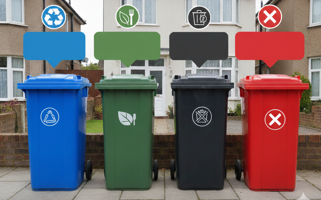 മാലിന്യം തരംതിരിച്ചില്ലെങ്കിൽ പണി പാളും! ബ്രിട്ടനിലെ കൗൺസിലുകൾ കർശന നടപടിയിലേക്ക്.”