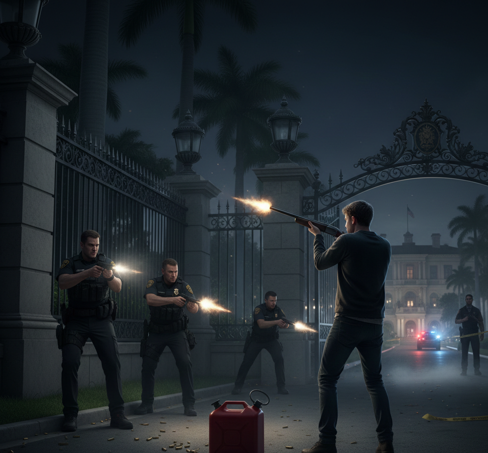 വീണ്ടും സുരക്ഷാ വീഴ്ച! ട്രംപിന്റെ മണ്ണിൽ തോക്കുമായെത്തിയ യുവാവിന് ദാരുണാന്ത്യം; ഞെട്ടലിൽ അമേരിക്ക.”