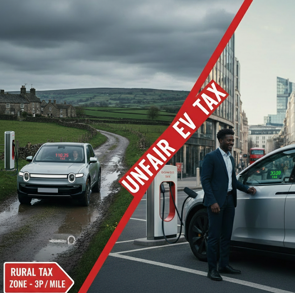 ഇലക്ട്രിക് വാഹനങ്ങൾക്കും ഇനി ‘മൈലേജ് നികുതി’; യുകെയിലെ ഗ്രാമീണ ഡ്രൈവർമാർക്ക് തിരിച്ചടി, ലണ്ടൻ നിവാസികൾക്ക് ലാഭം.