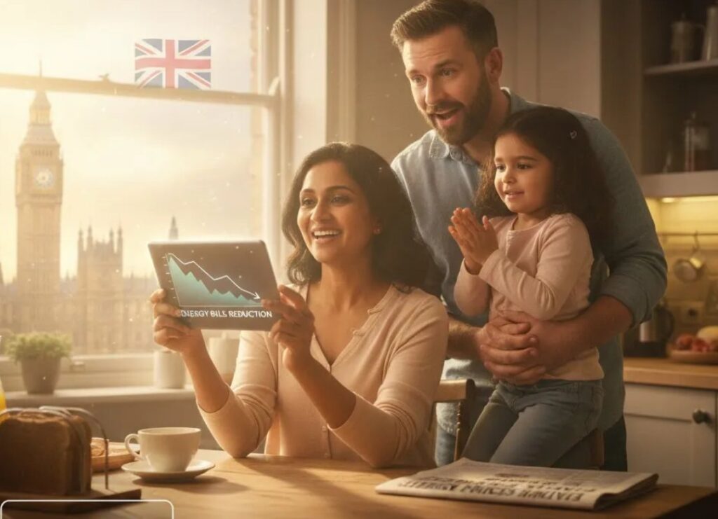ബ്രിട്ടനിൽ എനർജി ബില്ലുകൾ താഴേക്ക്; ഏപ്രിൽ മുതൽ കുടുംബങ്ങൾക്ക് 200 പൗണ്ട് വരെ ലാഭിക്കാം.