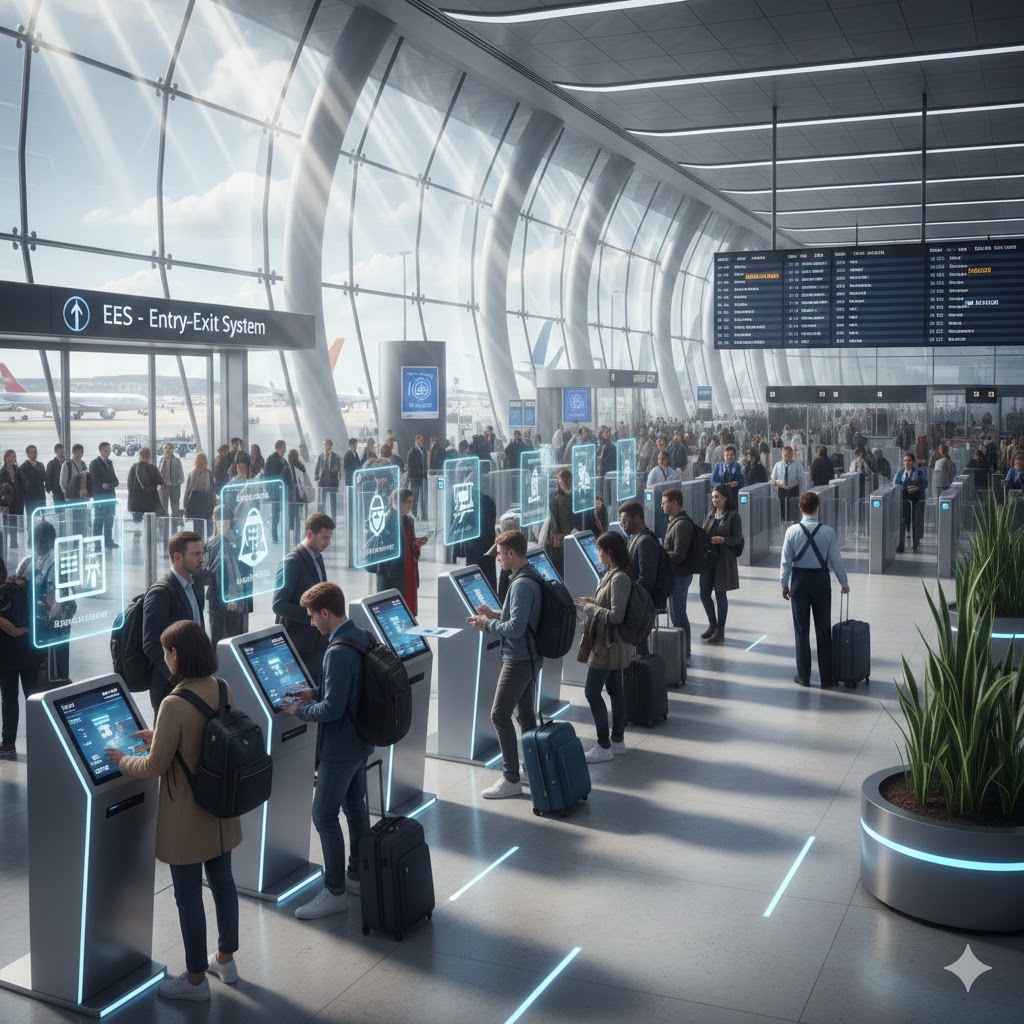 യൂറോപ്പ് യാത്ര പണിയാകുമോ? പുതിയ ബയോമെട്രിക് പരിശോധനയിൽ വലഞ്ഞ് വിമാനത്താവളങ്ങൾ; 5 മണിക്കൂർ വരെ കാത്തിരിക്കേണ്ടി വന്നേക്കാം.