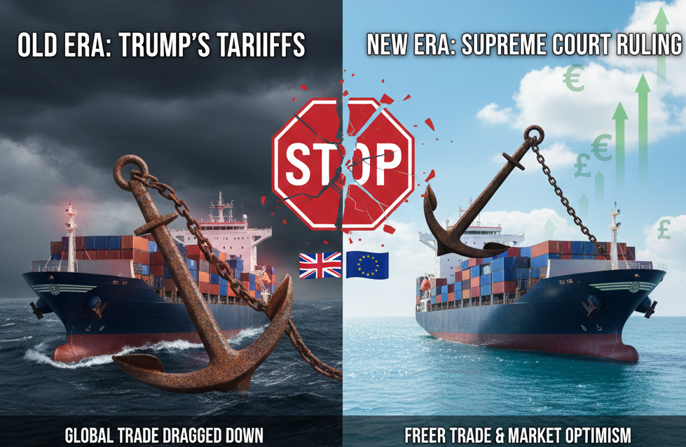 ട്രംപിന്റെ ‘നികുതി വാഴ്ച’യ്ക്ക് സുപ്രീം കോടതി പൂട്ടിട്ടു; ബ്രിട്ടീഷ് കമ്പനികൾക്ക് വൻ നേട്ടം.