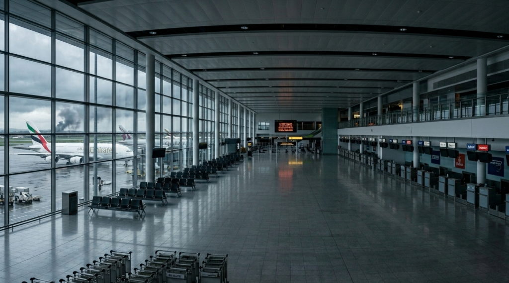 മിഡിൽ ഈസ്റ്റ് സംഘർഷം: ഡബ്ലിൻ വിമാനത്താവളത്തിൽ സർവീസുകൾ താറുമാറായി; ഗൾഫ് യാത്രക്കാർക്ക് കർശന മുന്നറിയിപ്പ്.