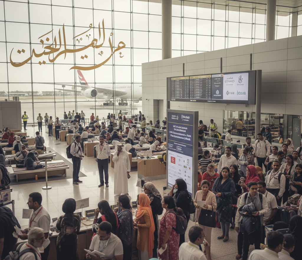 യുഎഇ വിമാനത്താവളങ്ങളിൽ കുടുങ്ങിയവർക്ക് കൈത്താങ്ങ്; ഹോട്ടൽ താമസവും ഭക്ഷണവും സൗജന്യം.