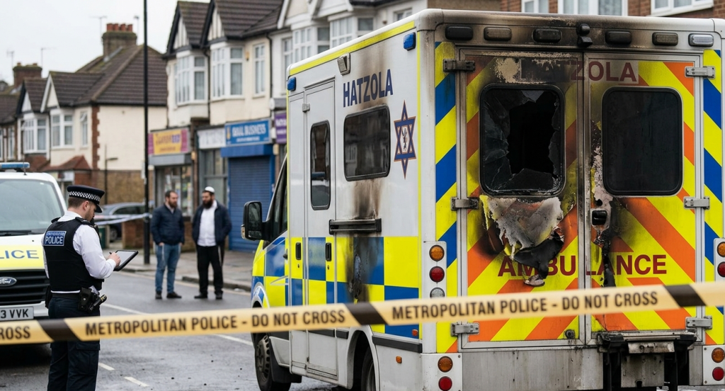 ലണ്ടനിൽ ജൂത ആംബുലൻസുകൾക്ക് തീയിട്ട സംഭവം: നാലാമത്തെ പ്രതിയും റിമാൻഡിൽ.