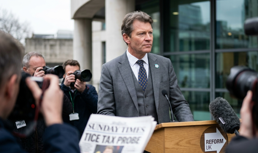 റിഫോം യുകെ ഡെപ്യൂട്ടി ലീഡർ നികുതി വെട്ടിപ്പ് വിവാദത്തിൽ; 1 ലക്ഷം പൗണ്ടിന്റെ കുടിശ്ശികയെന്ന് റിപ്പോർട്ട്.