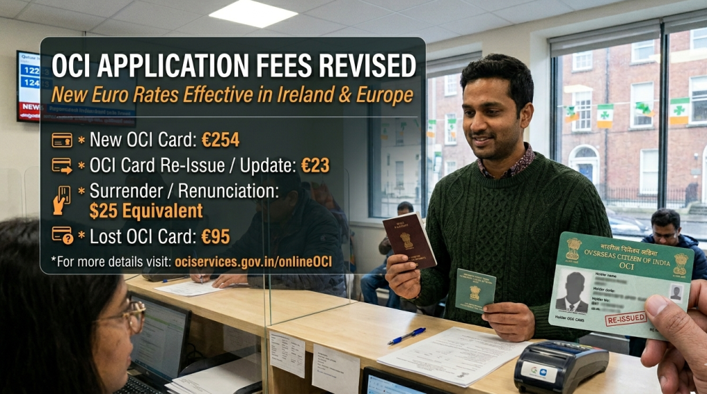 ഒ.സി.ഐ അപേക്ഷാ ഫീസുകൾ പുതുക്കി; പ്രവാസികൾക്ക് പുതിയ നിരക്കുകൾ പ്രാബല്യത്തിൽ.